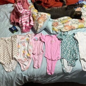 Pink and White Kids One Piece Set